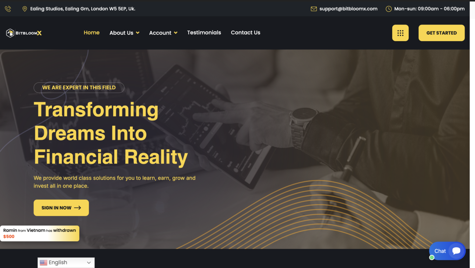 Bitbloomx scam bitbloomx.com BBB warning fake $100000 bonus Telegram crypto fraud