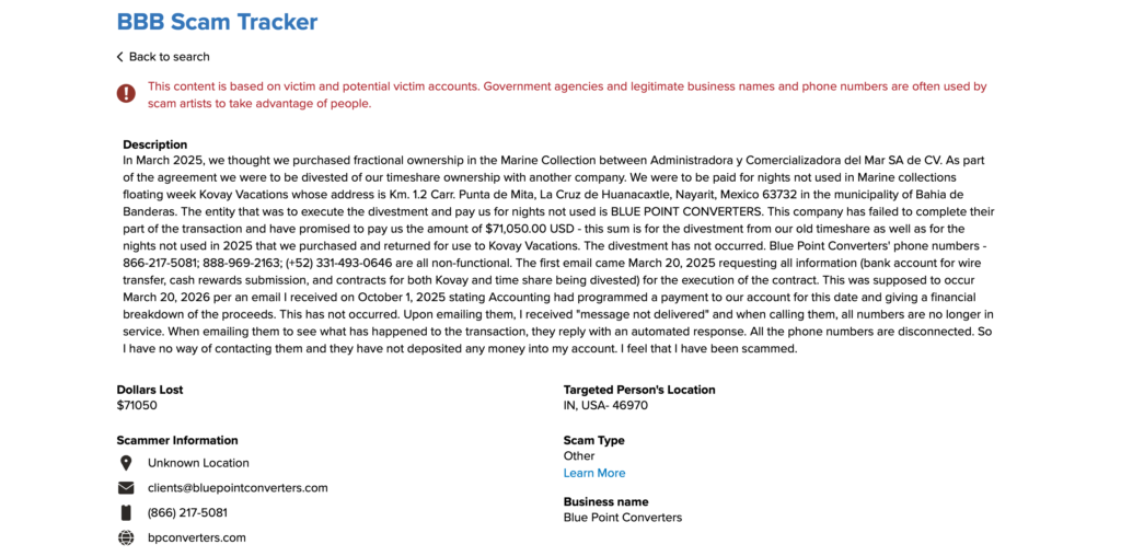 BBB scam tracker BPConverters bpconverters.com report 1228710 crypto investment fraud warning
