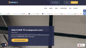 Tradepacefx scam warning red alert graphic