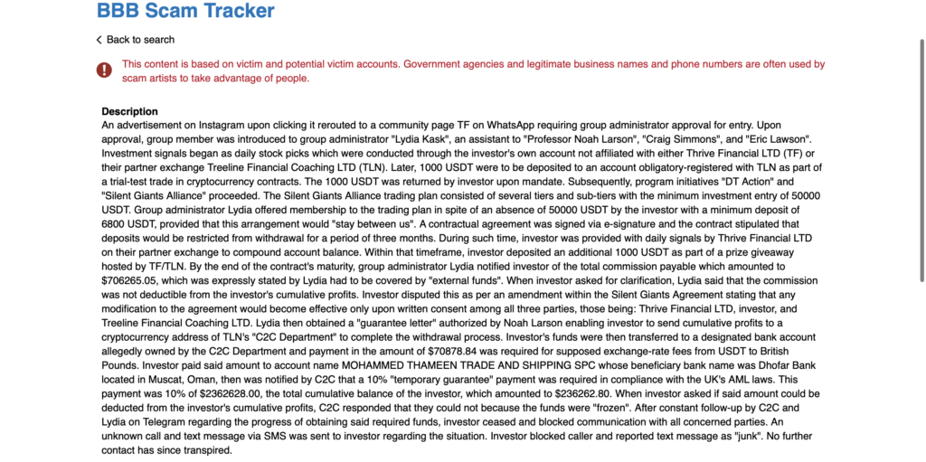 Fake WhatsApp crypto investment group recruitment via Instagram